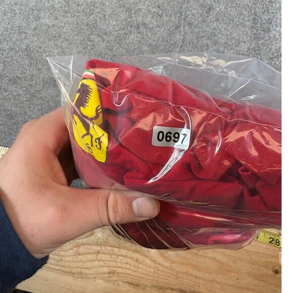 Vintage Y2K Ferrari Car T Shirt Mens XL Red Horse Logo On Chest & Sleeve 2000s - Picture 9 of 9